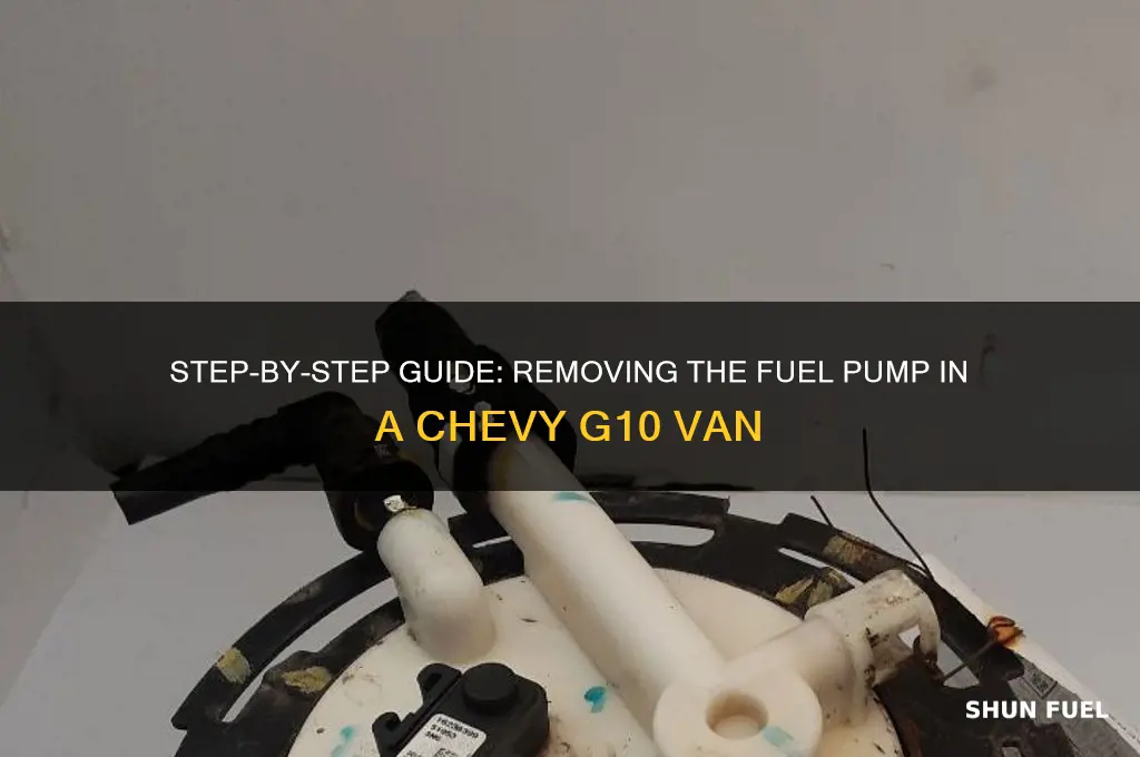 how to remove chevy g10 van fuel pump