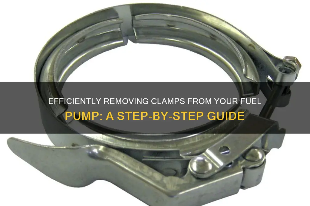 how to remove clamps from fuel pump