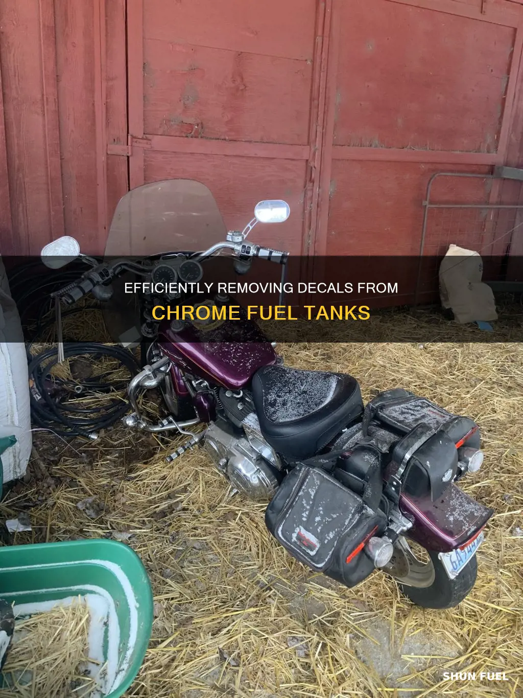 how to remove decal from chrome fuel tank