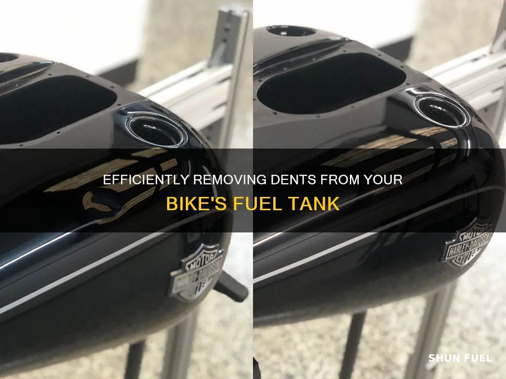 how to remove dent from bike fuel tank