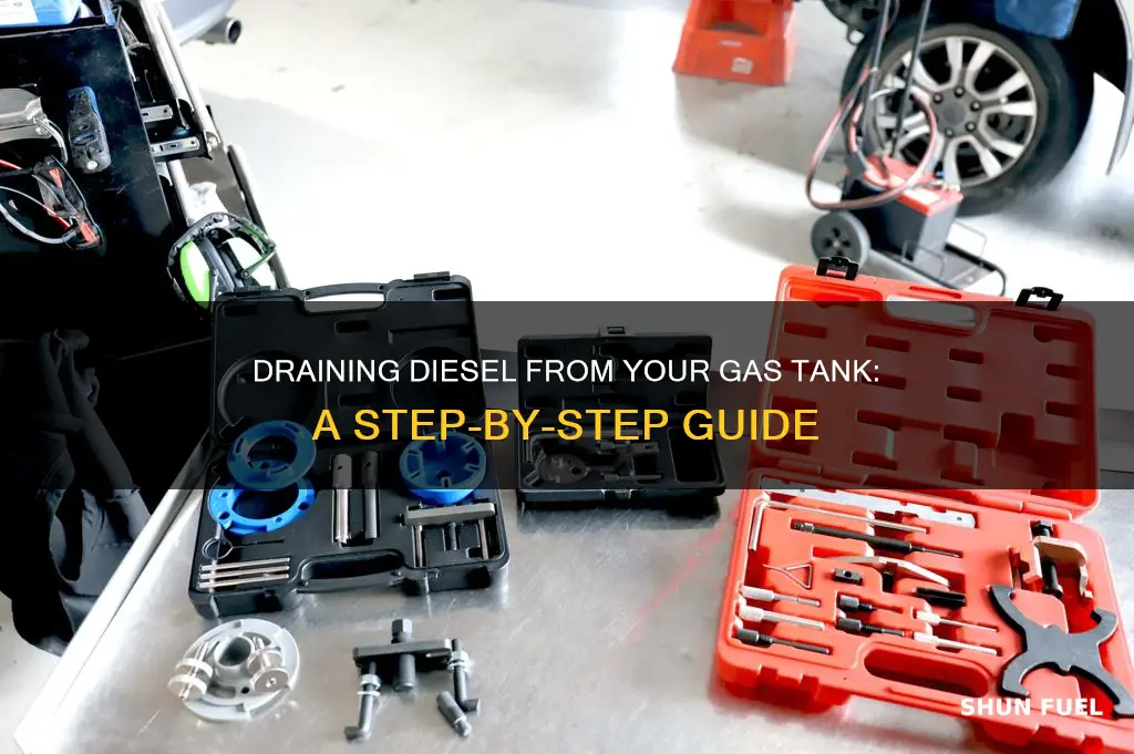 how to remove diesel fuel from gas tank