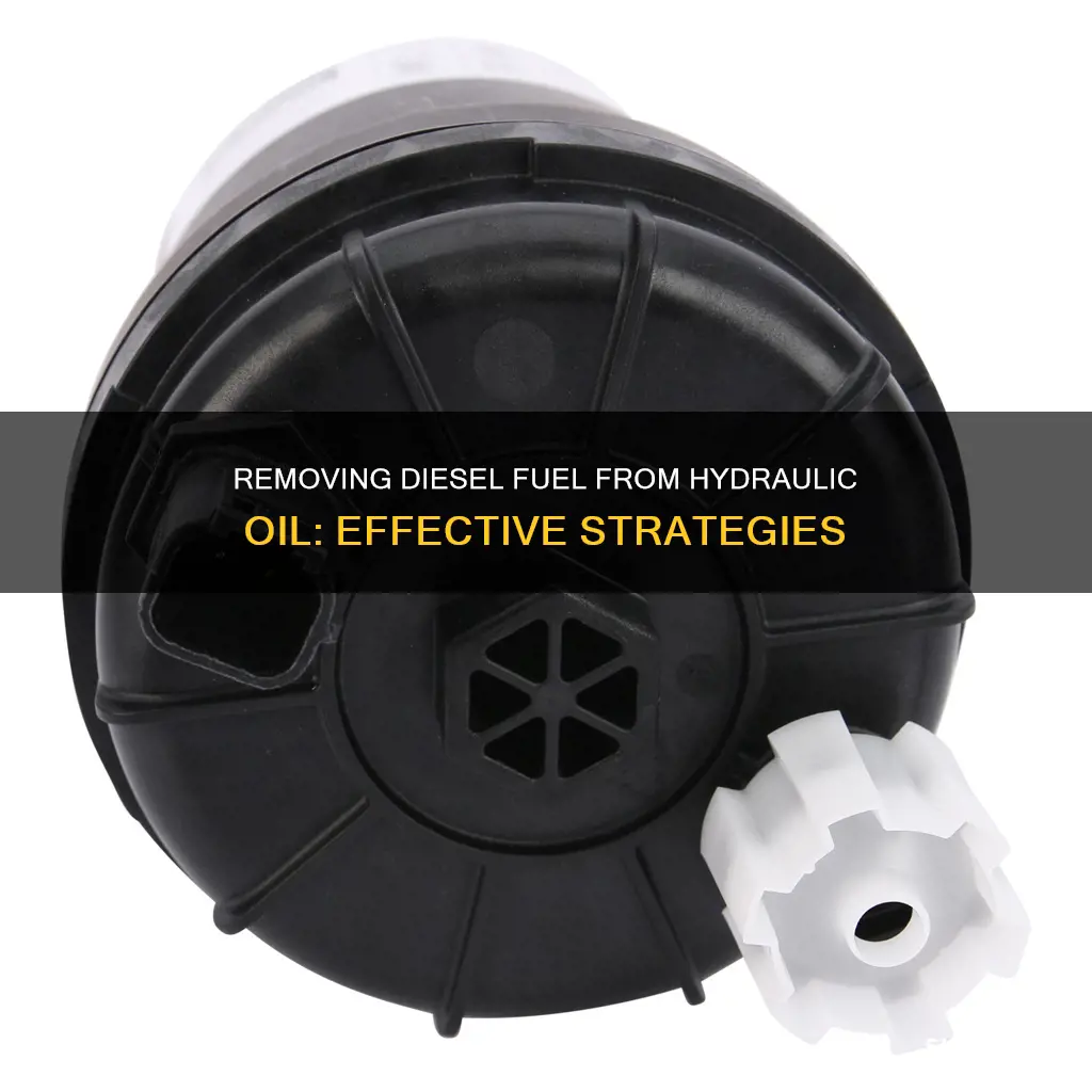 how to remove diesel fuel from hydraulic oil