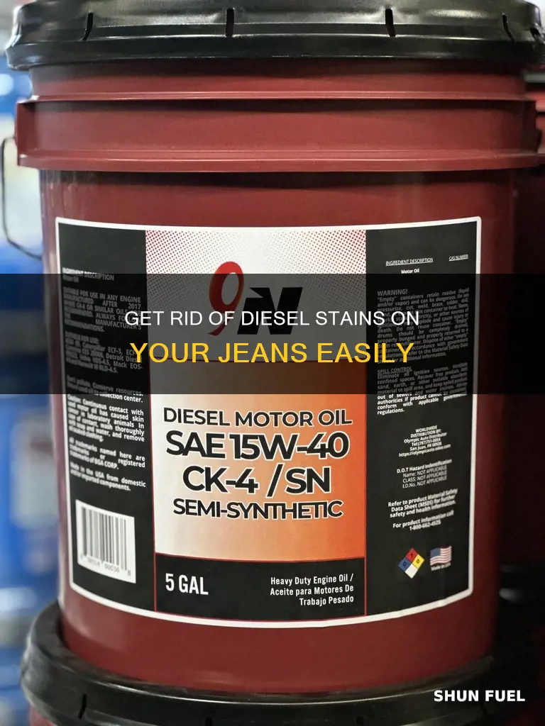 how to remove diesel fuel from jeans