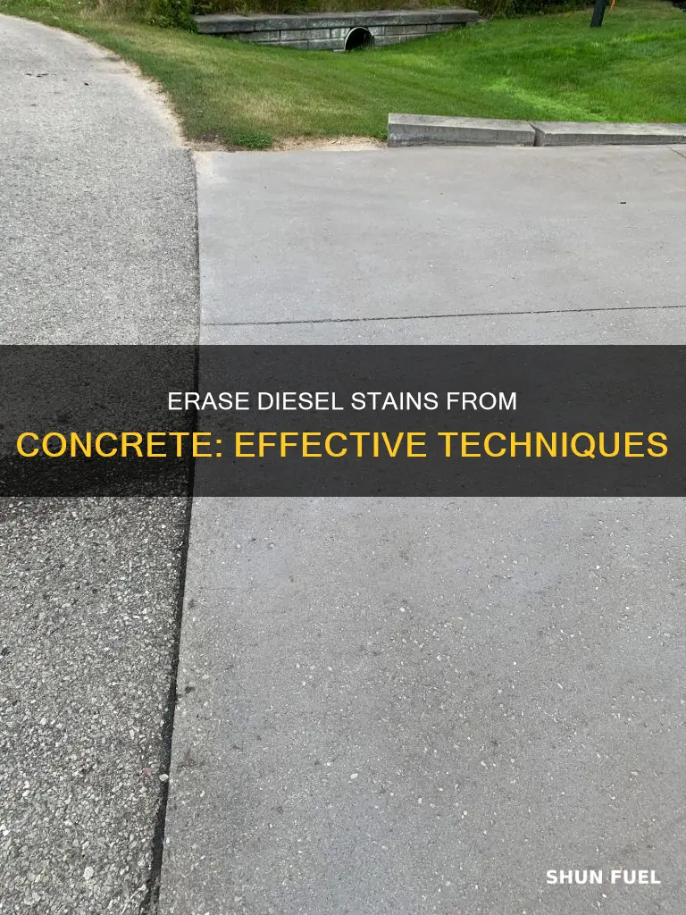 how to remove diesel fuel stain from concrete