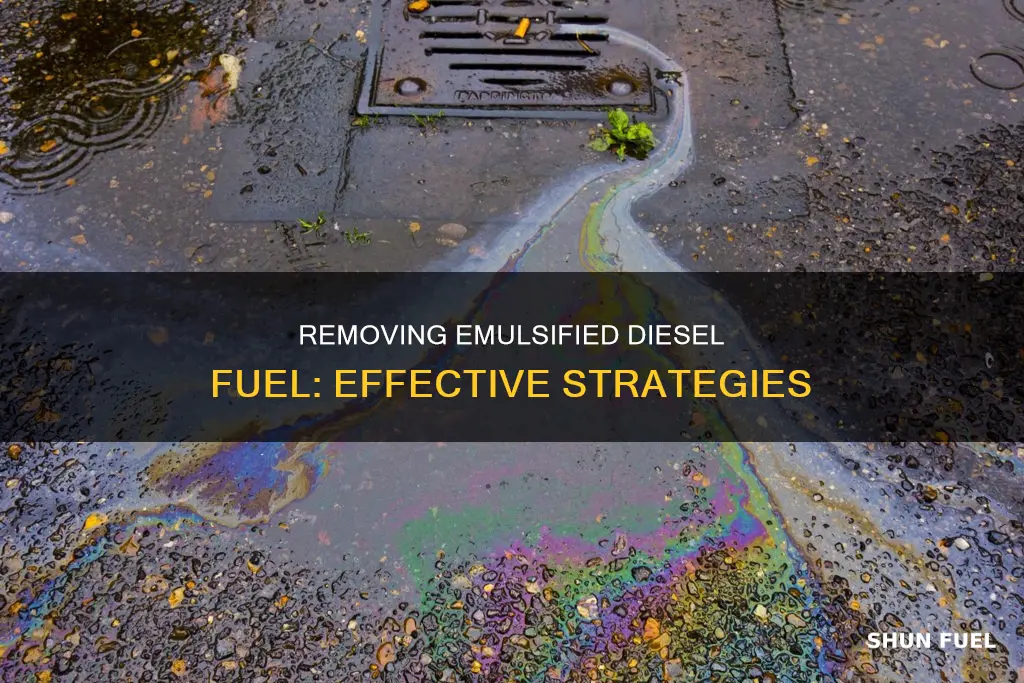 how to remove emulsified diesel fuel