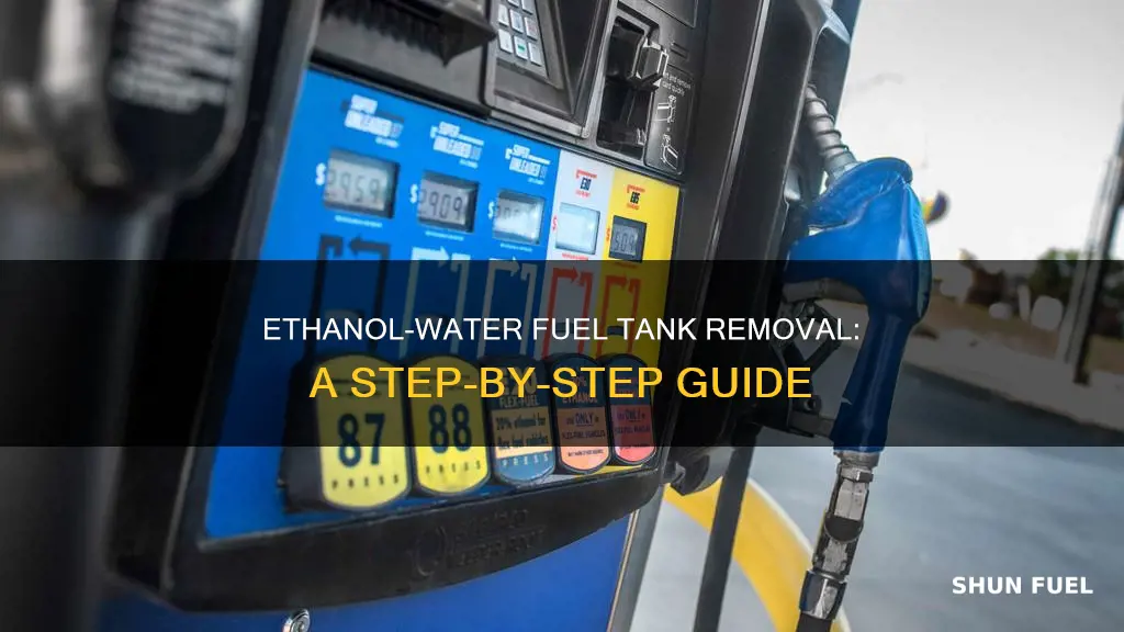 how to remove ethanol water from fuel tank