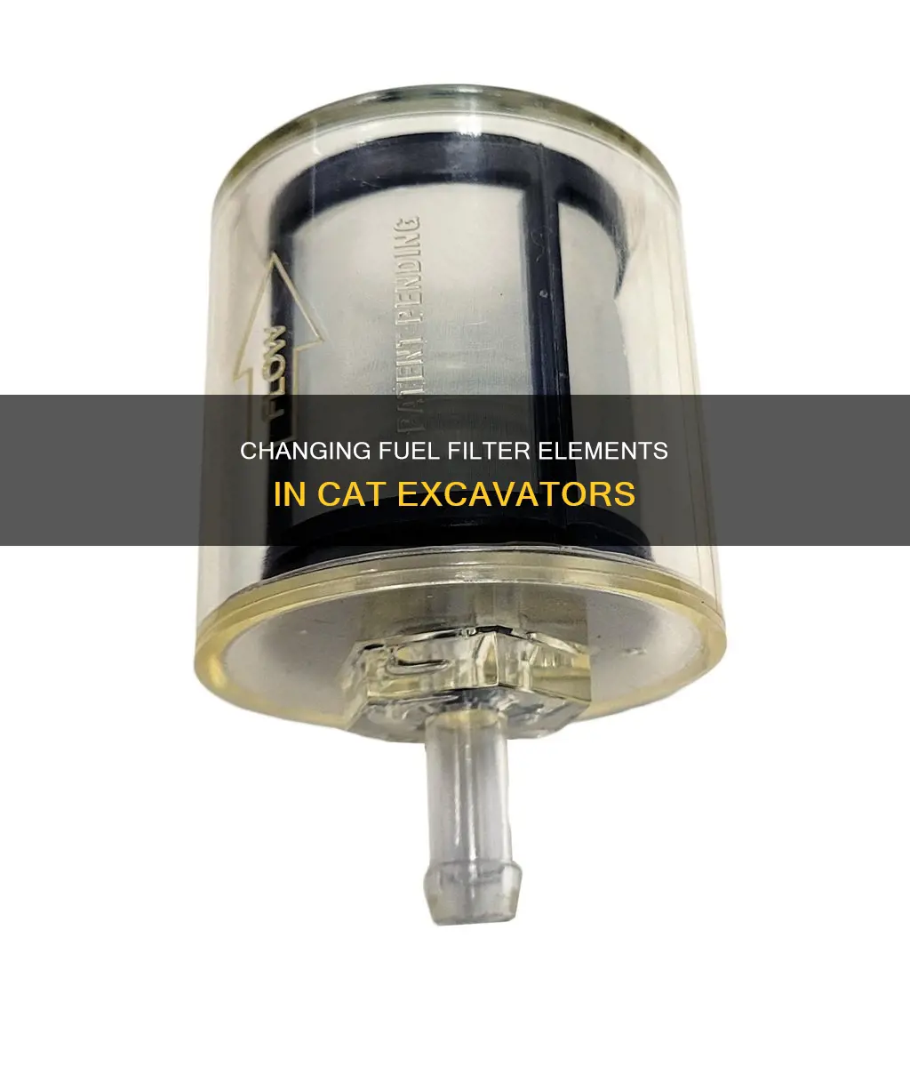 how to remove fuel filter element cat excavator