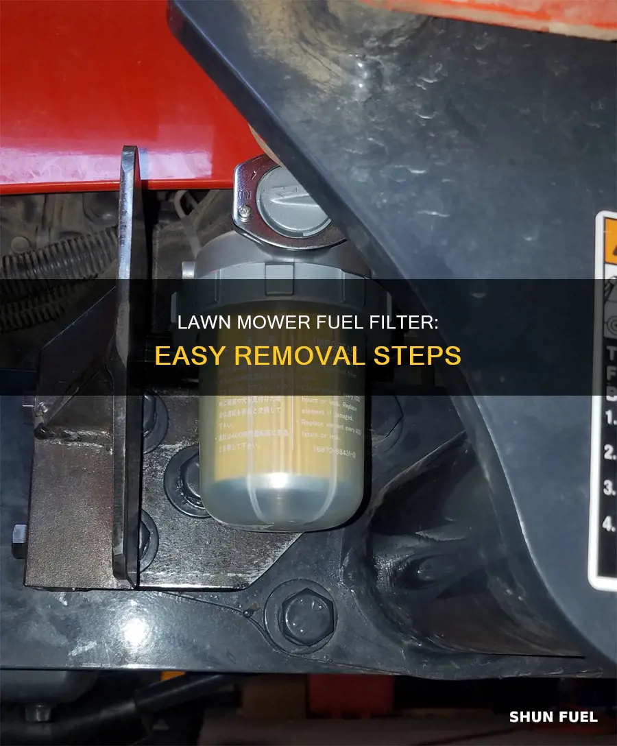 how to remove fuel filter from lawn mower