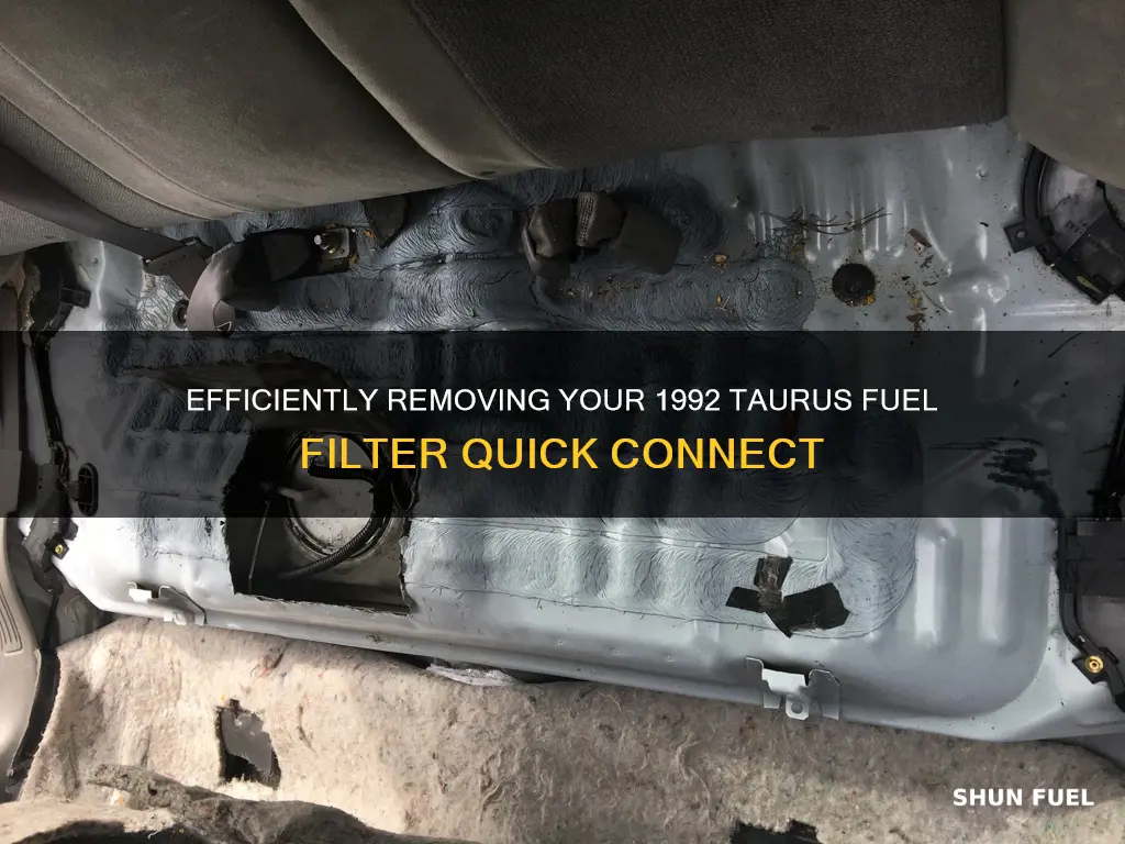 how to remove fuel filter quick connect 1992 taurus