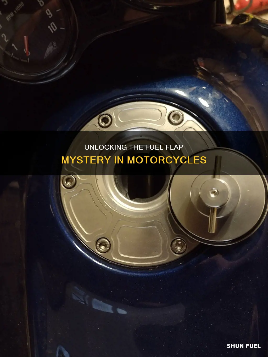 how to remove fuel flap inmotorcycle gas tank