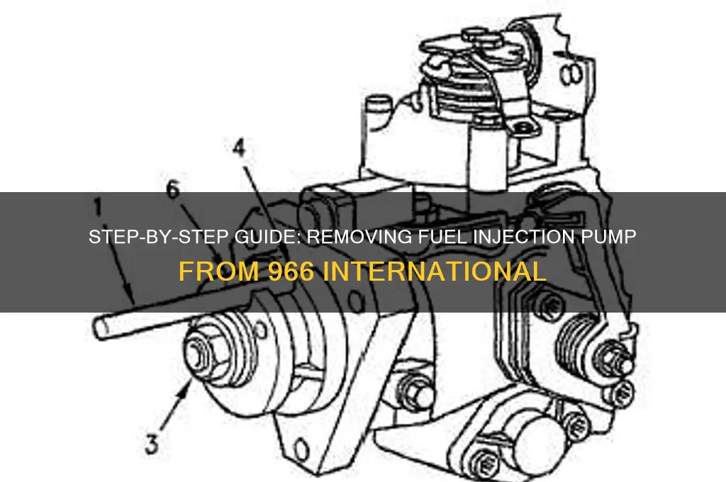 how to remove fuel injection pump from 966 international