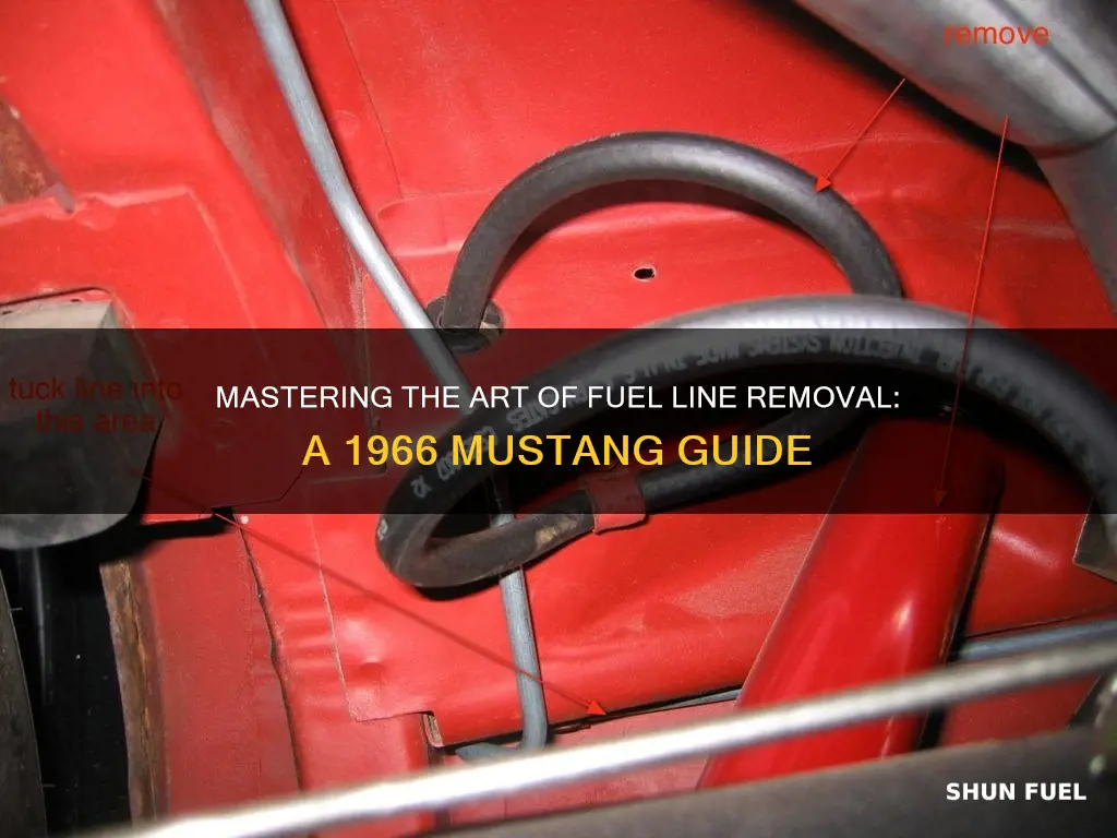 how to remove fuel line 1966 mustang