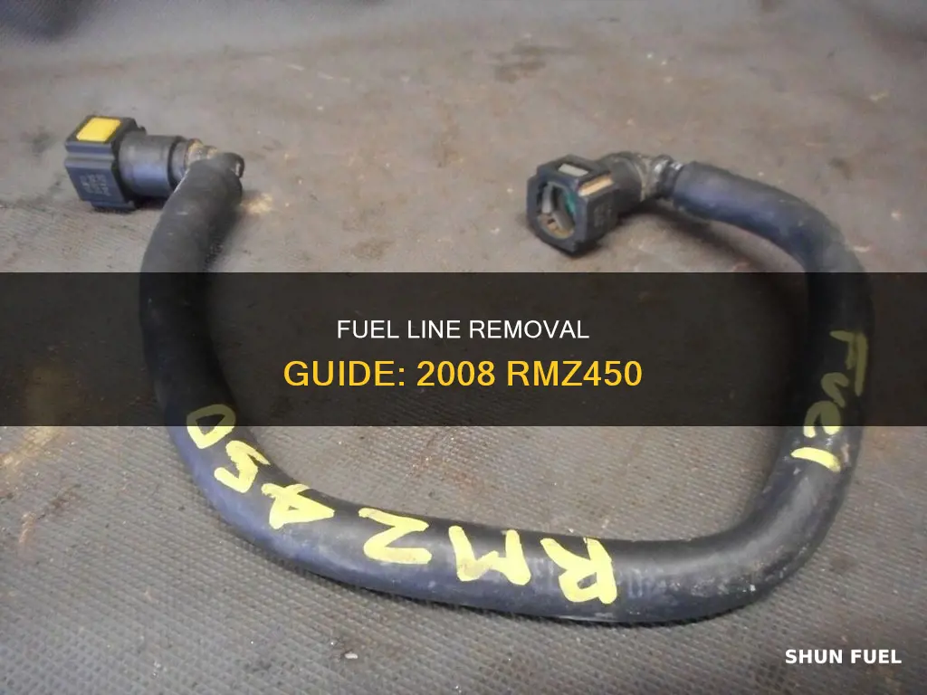 how to remove fuel line 2008 rmz450