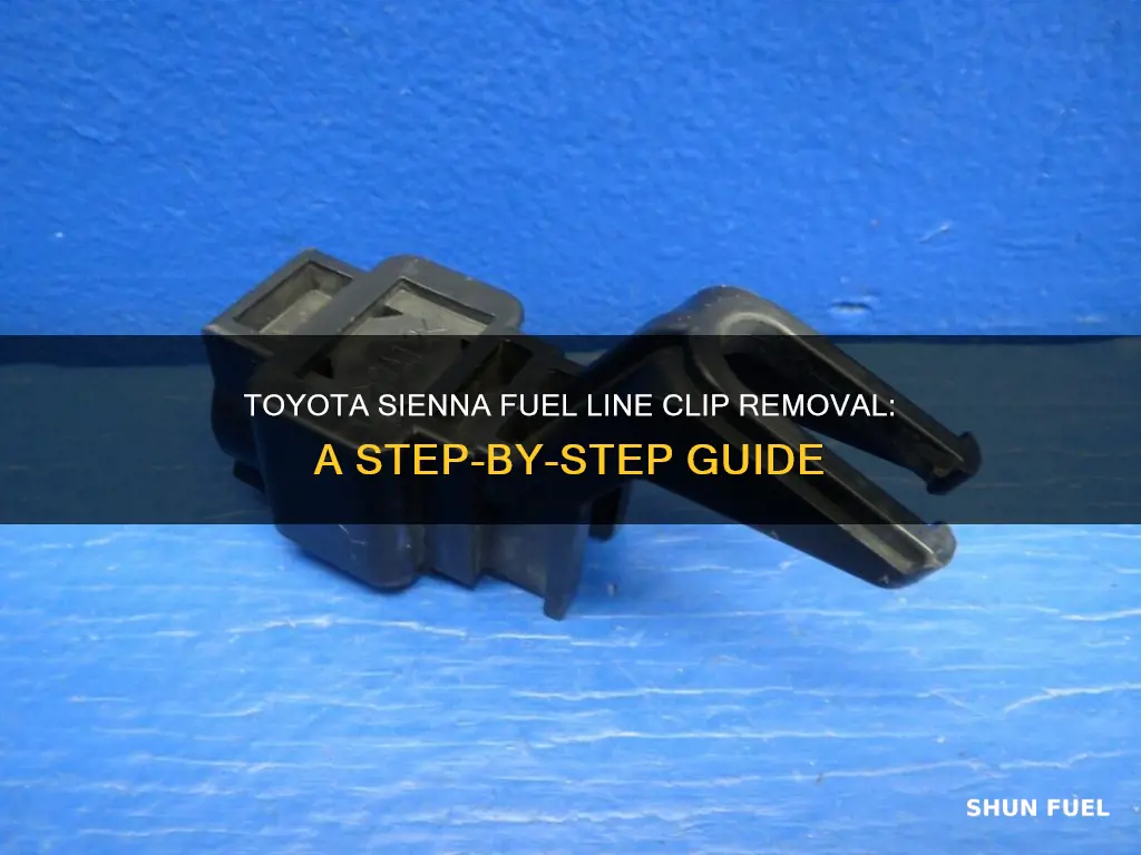 how to remove fuel line clips on toyota seinna van