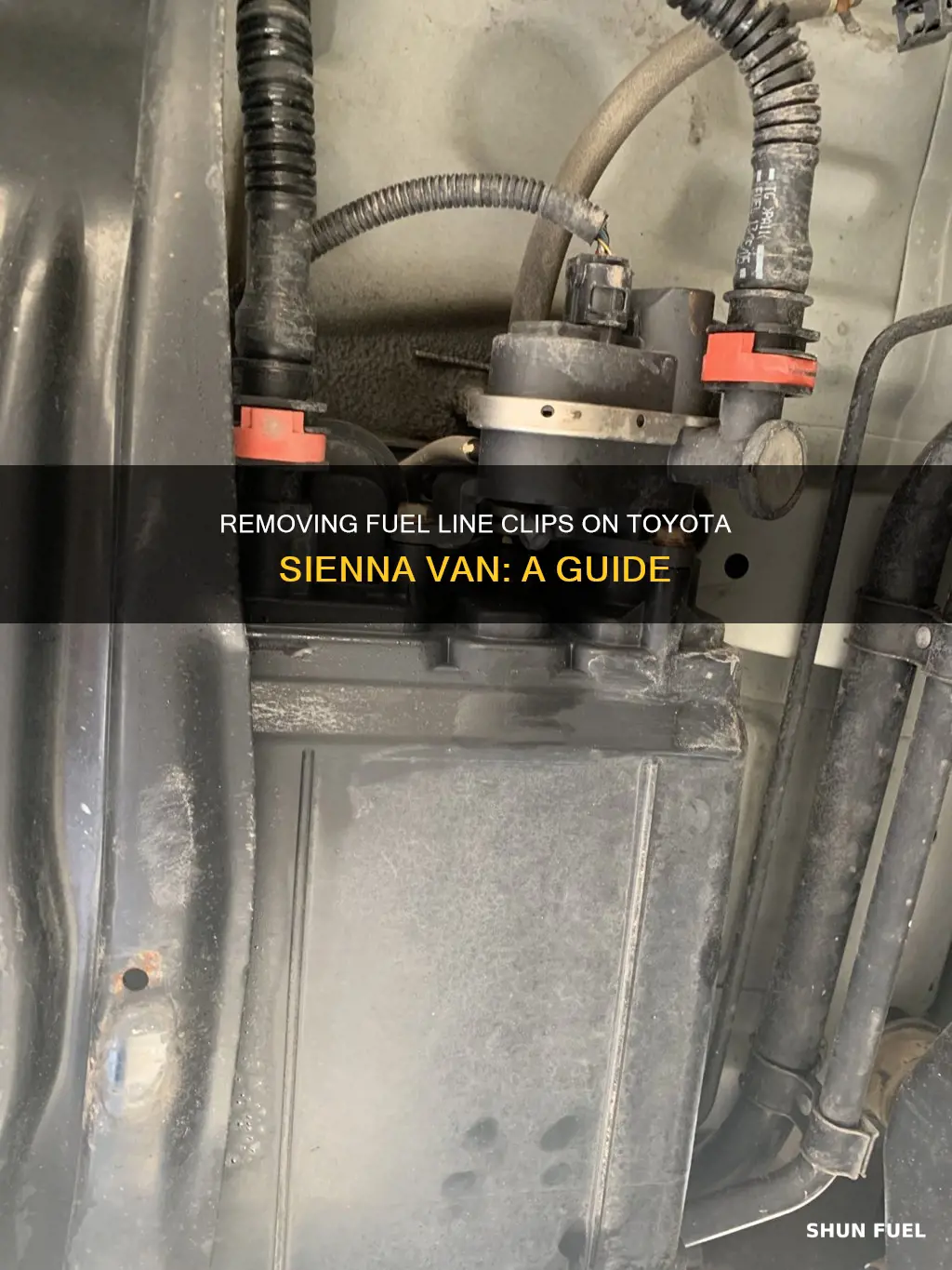 how to remove fuel line clips on toyota seinna van