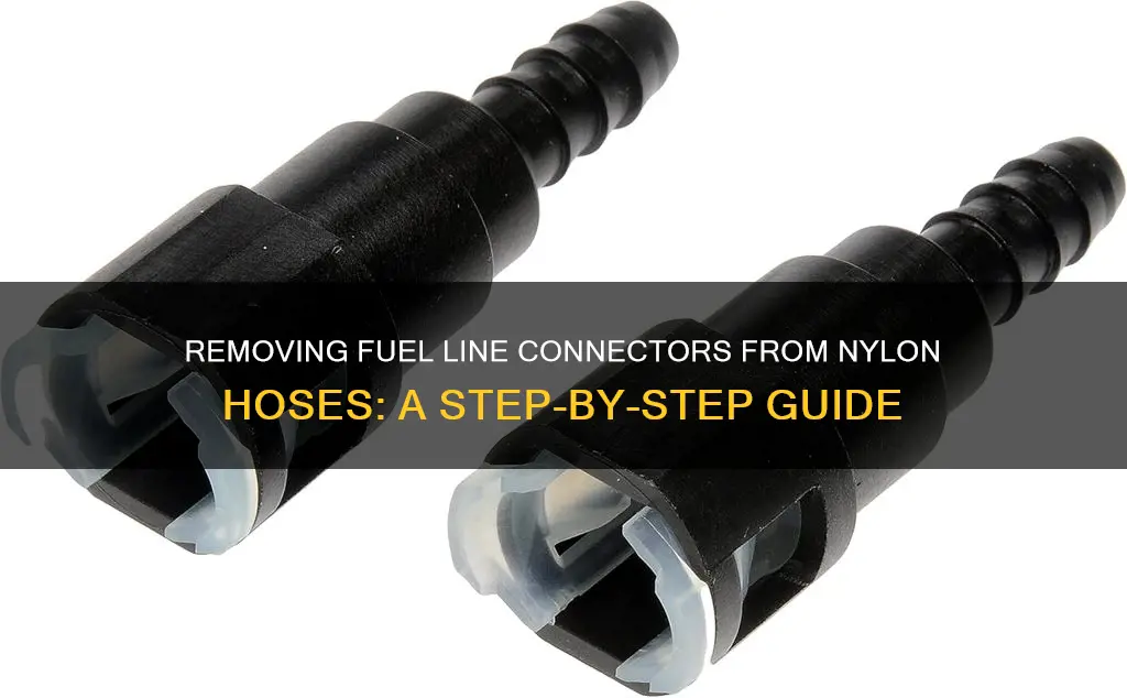how to remove fuel line connector from nylon hose