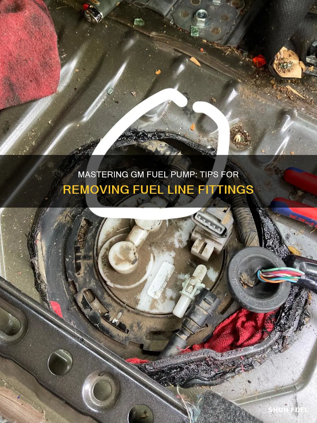 how to remove fuel line fittings from gm fuel pump