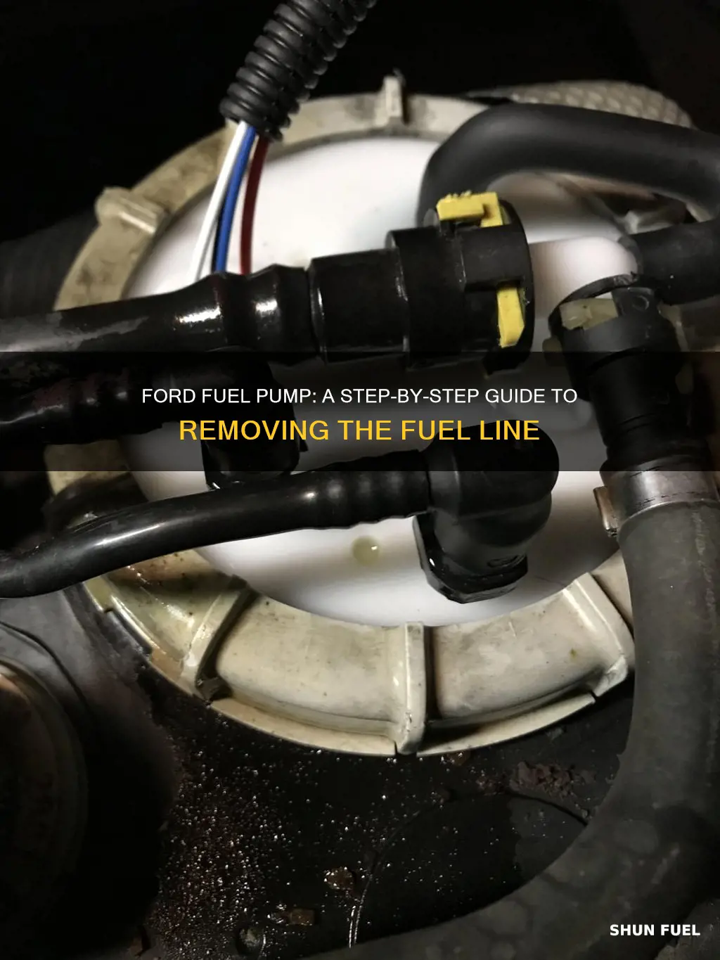 how to remove fuel line from ford fuel pump