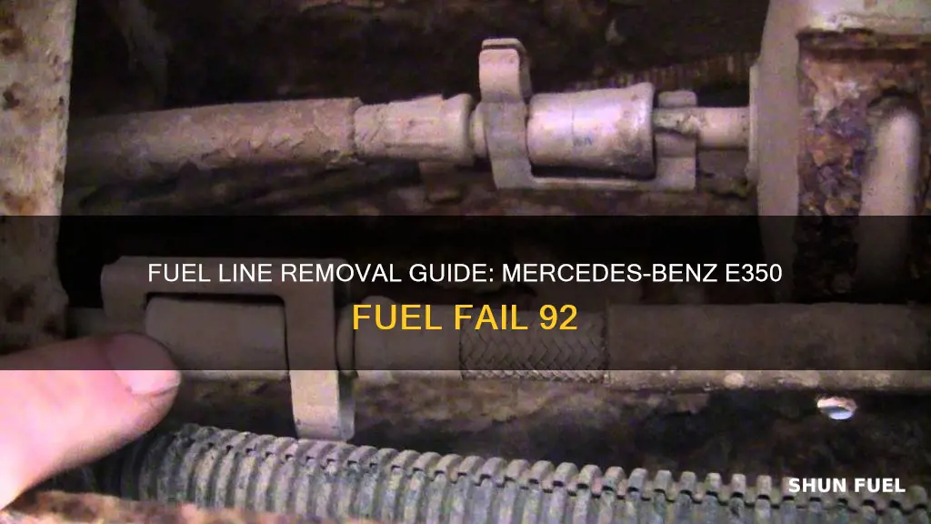 how to remove fuel line from fuel fail 92 e350