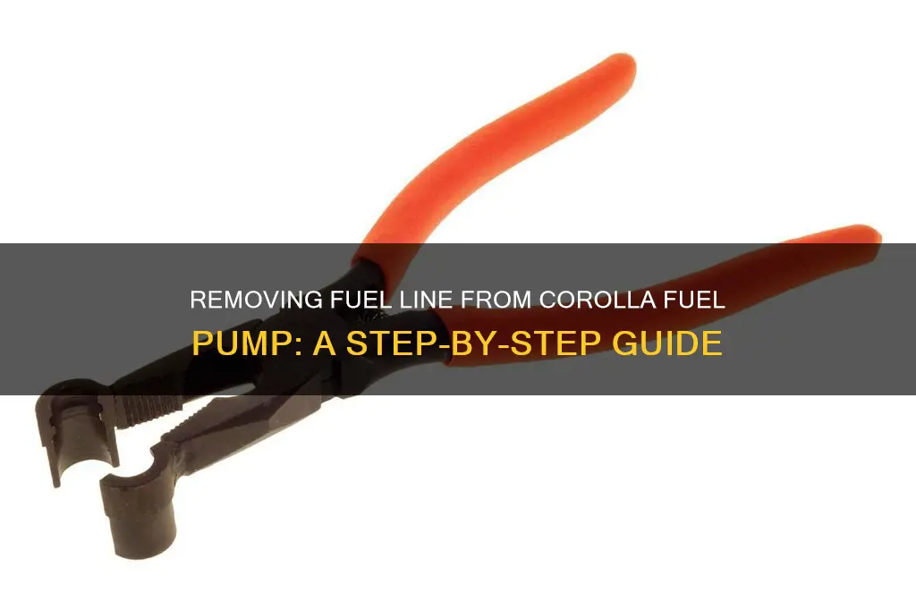 how to remove fuel line from fuel pump 02 corolla