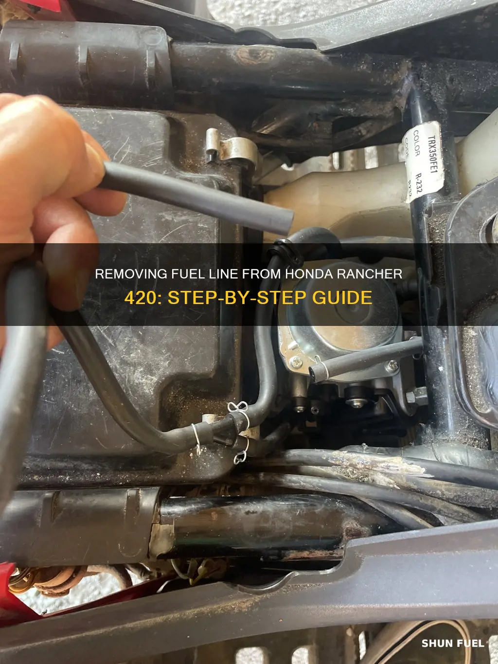 how to remove fuel line from honda rancher 420