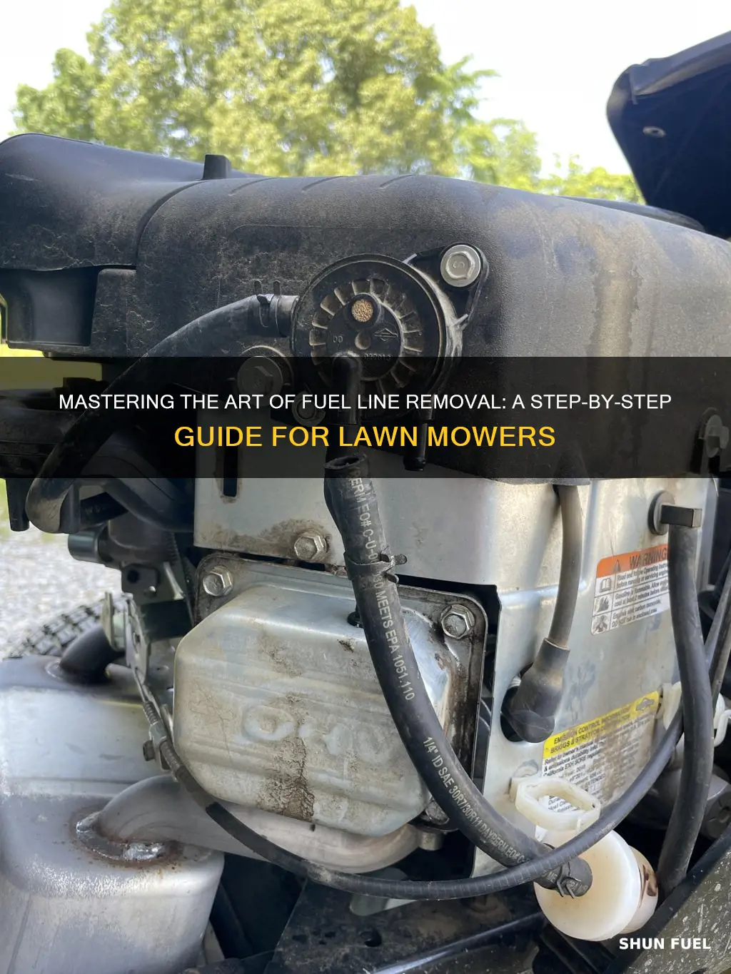 how to remove fuel line from lawn mower