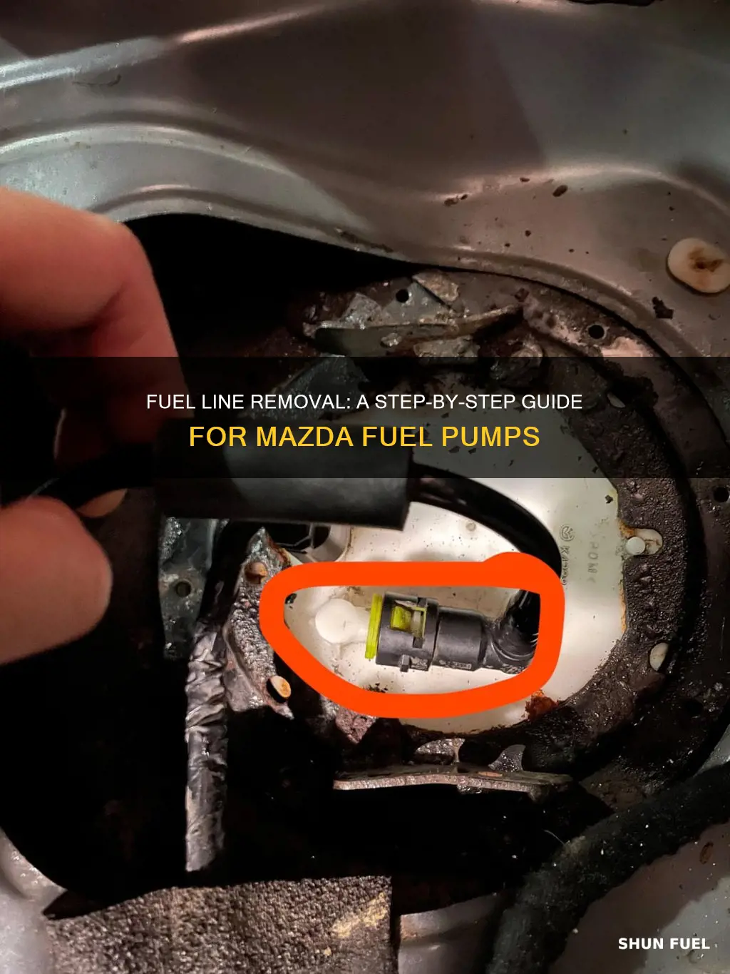 how to remove fuel line from mazda fuel pump