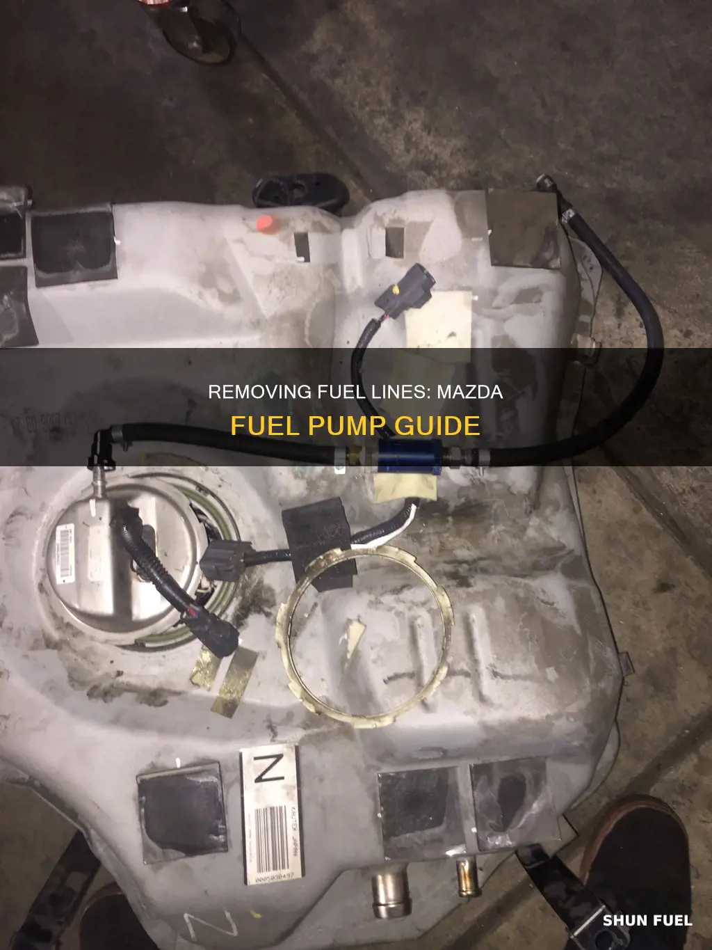 how to remove fuel line from mazda fuel pump