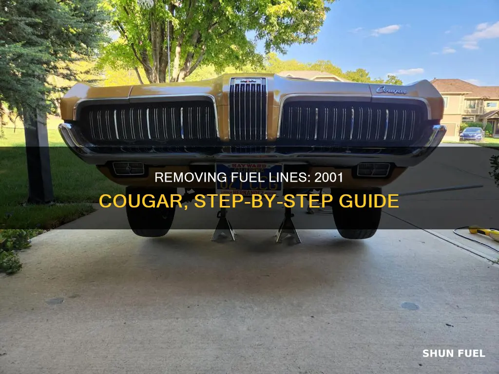 how to remove fuel line from pump 2001 cougar