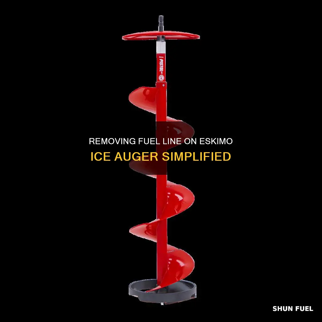 how to remove fuel line on eskimo ice auger