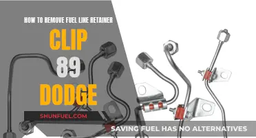 Removing Fuel Line Retainer Clip from '89 Dodge Cars