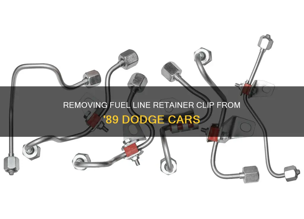 how to remove fuel line retainer clip 89 dodge