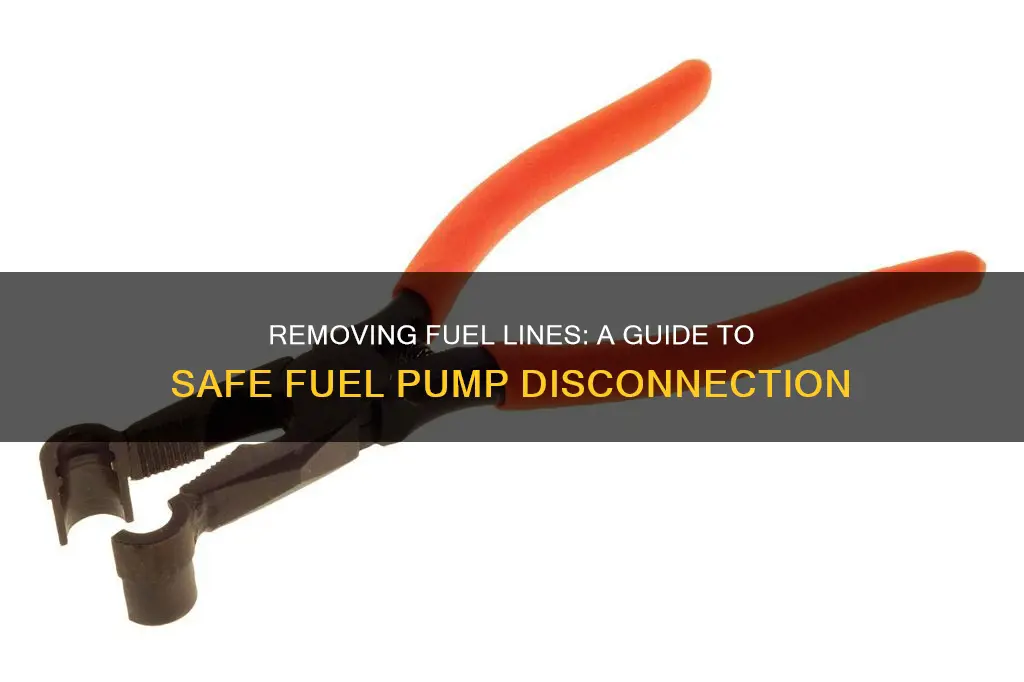 how to remove fuel lines from a fuel pump