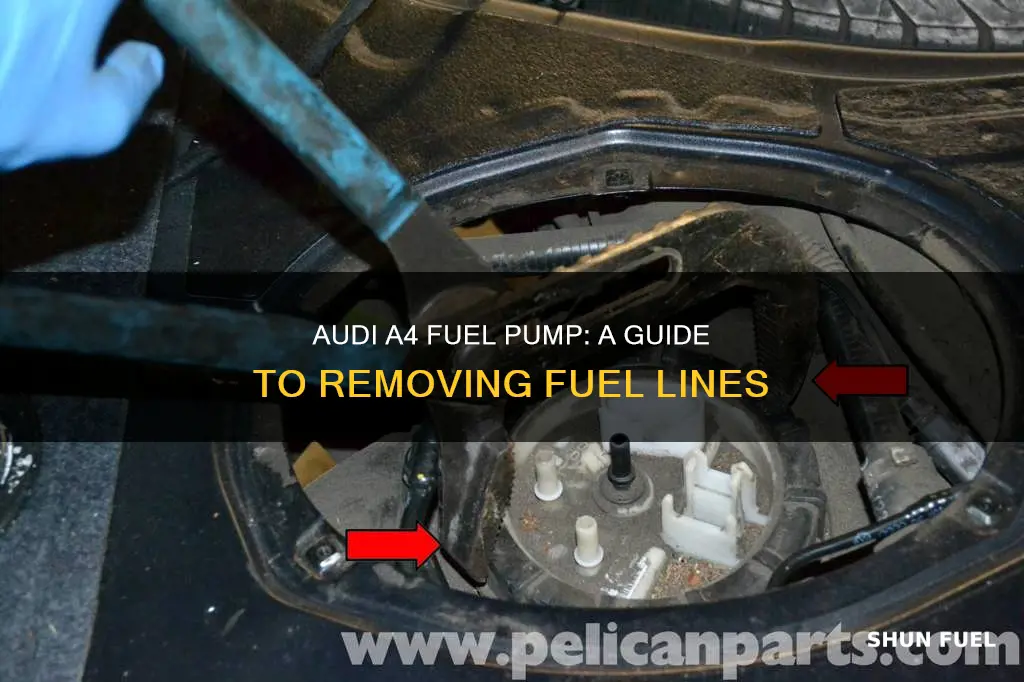 how to remove fuel lines from audi a4 fuel pump