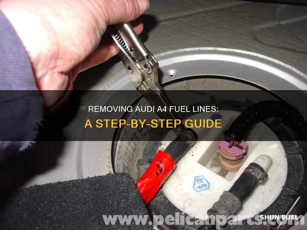 how to remove fuel lines from audi a4 fuel pump
