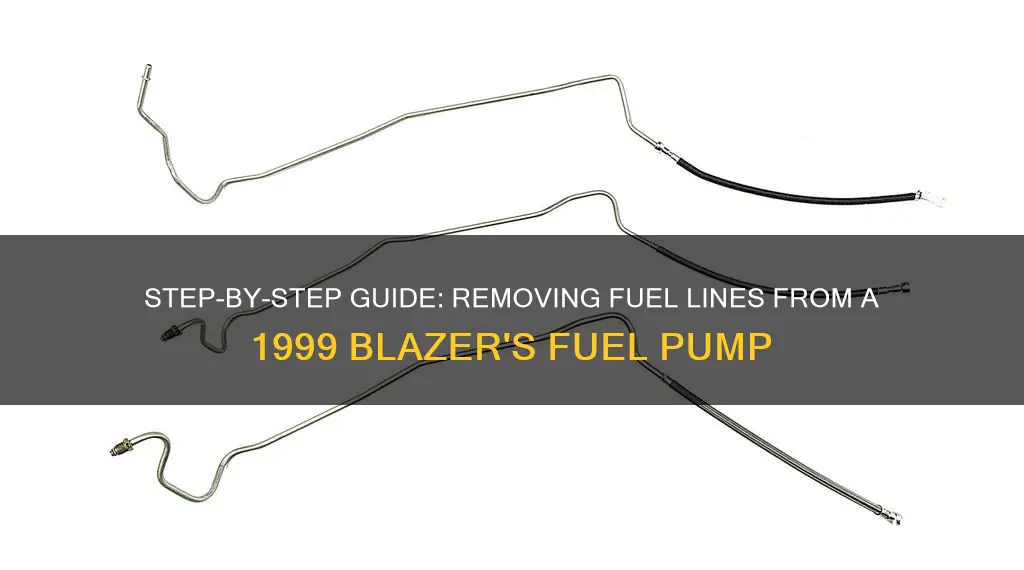 how to remove fuel lines from fuel pump 1999 blazer