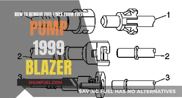 Removing Fuel Lines: 1999 Blazer Fuel Pump Guide
