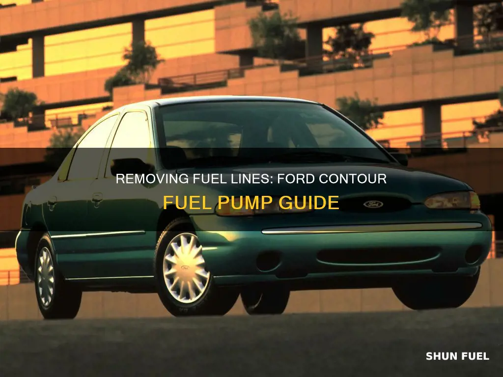 how to remove fuel lines from fuel pump ford contour