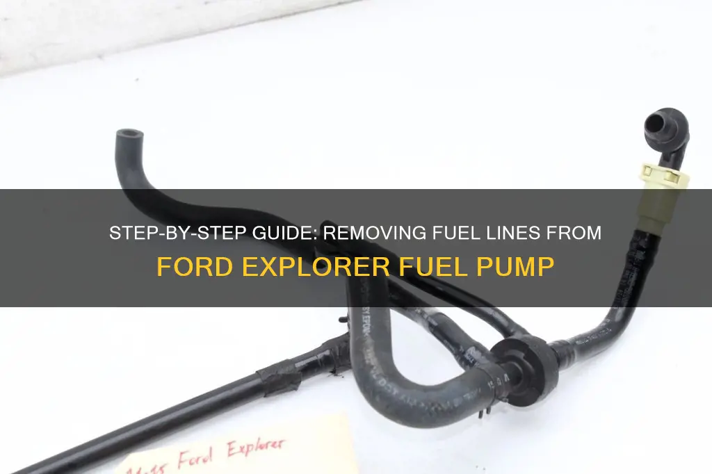 how to remove fuel lines from fuel pump ford explorer