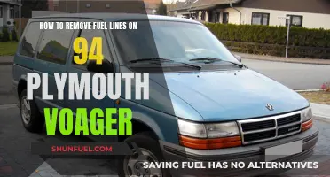 Removing Fuel Lines: 94 Plymouth Voyager Guide