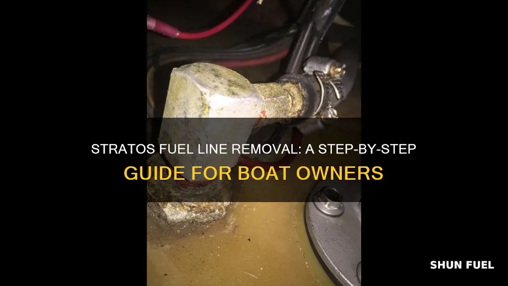 how to remove fuel pickup line on stratos boat