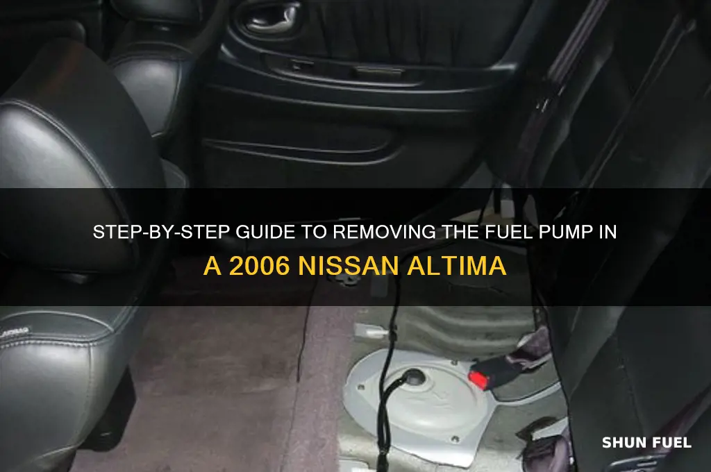 how to remove fuel pump 06 nissan altima