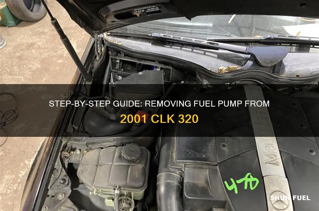 how to remove fuel pump 2001 clk 320