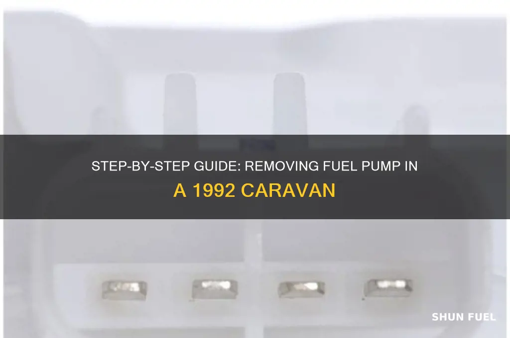 how to remove fuel pump 4 cylinder 92 caravan