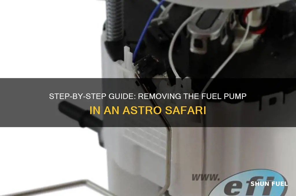 how to remove fuel pump astro safari