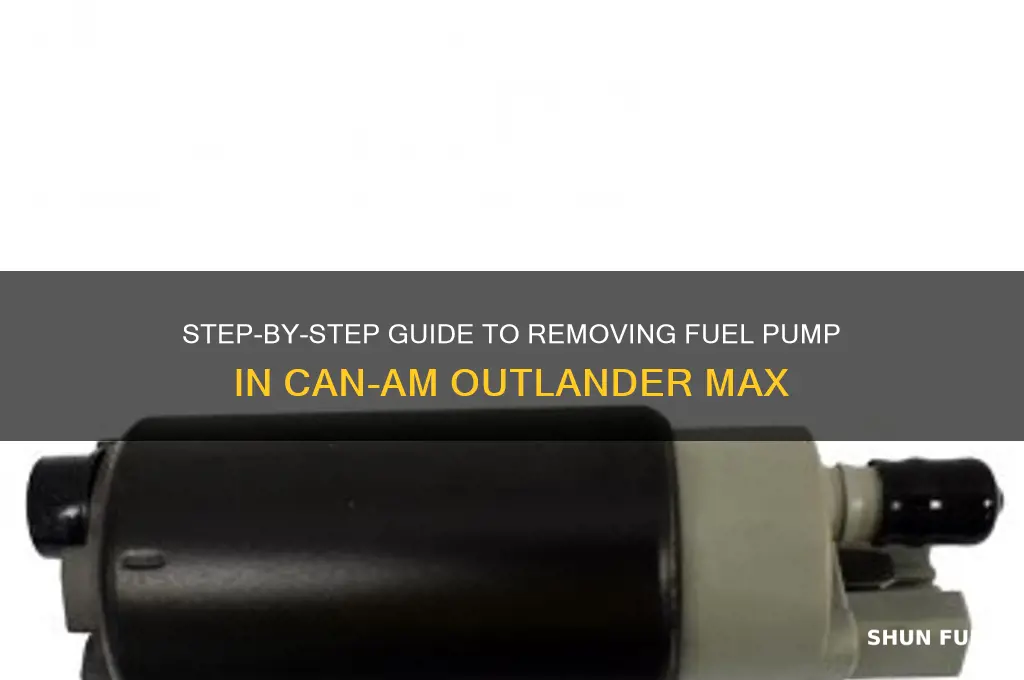 how to remove fuel pump can am outlander max