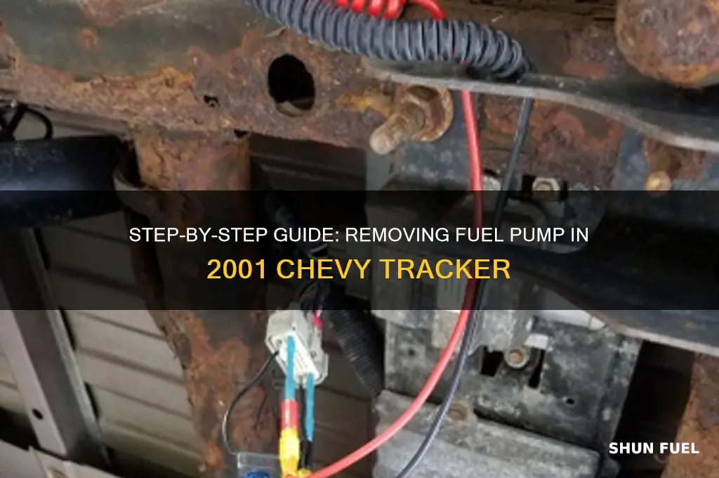how to remove fuel pump chevy tracker 01