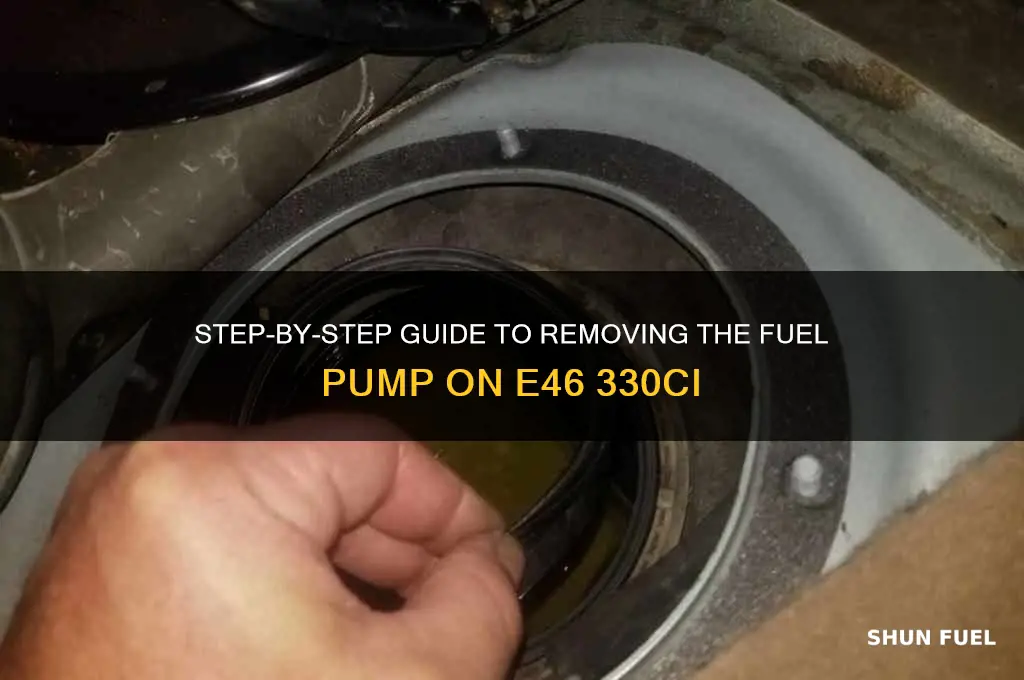 how to remove fuel pump e46 330ci