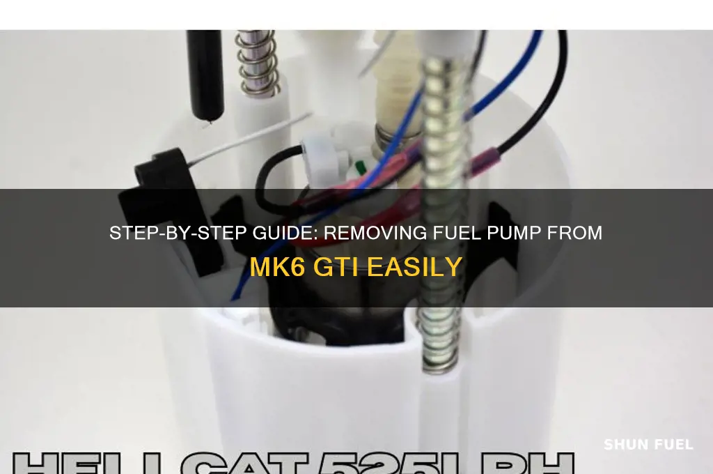 how to remove fuel pump for mk6 gti