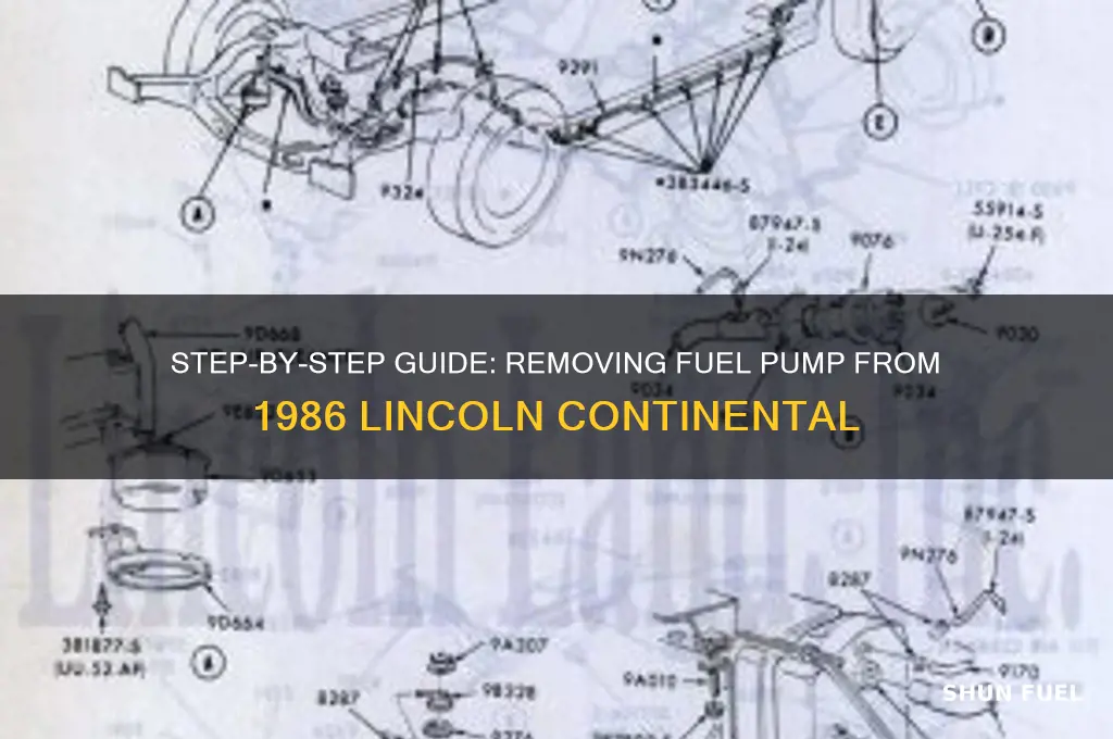 how to remove fuel pump from 1986 lincoln continental